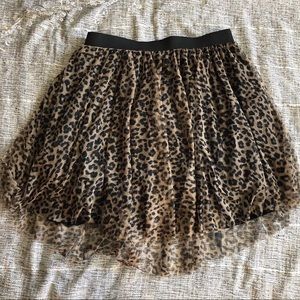 “Torrid” Leopard Print Mesh Circle Skirt